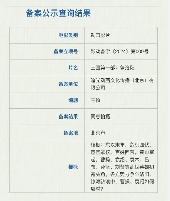 《三国》《水浒》动画电影明年上映!追光动画打造