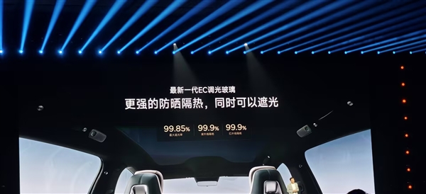 红/紫外线隔绝率99.9%!小米YU7首搭最新一代EC调光玻璃